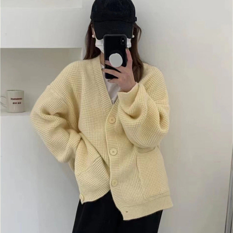 Casaco Cardigan Oversized Feminino com Bolsos