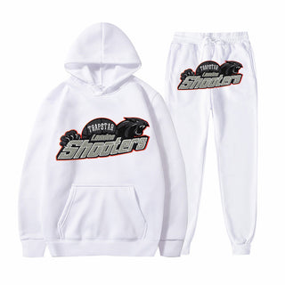 Men's Printed Loose Hooded Two-Piece Sweatshirt Set
