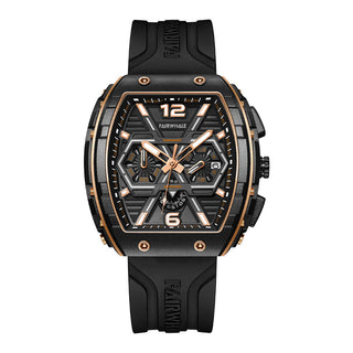 Relógio Quartz Masculino Multifuncional com Design Três Olhos