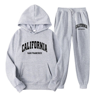 Oversize Fleece-Lined Long Sleeve Pullover Hoodie Set
