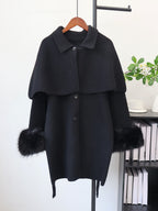 Women's collar tied jacket