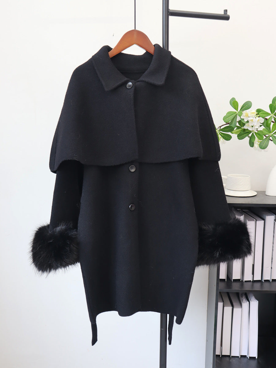 Women's collar tied jacket