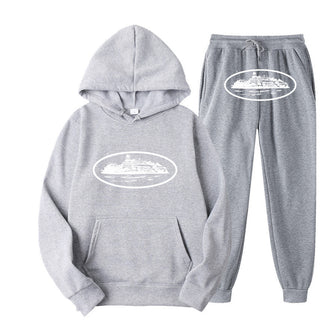Plus Size Long Sleeve Pullover Hoodie Sweatpants Set